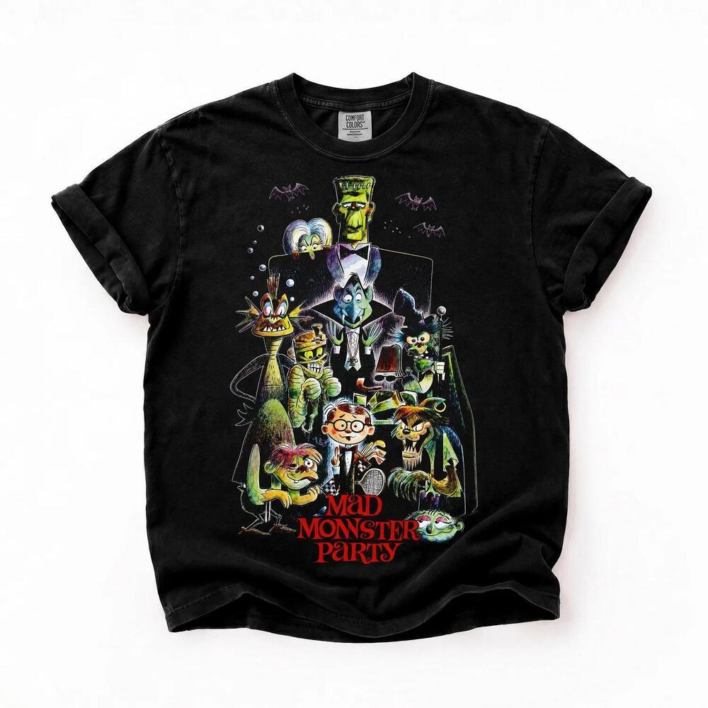 Mad Monster Party Retro 60s Musical Comedy Halloween T Shirt